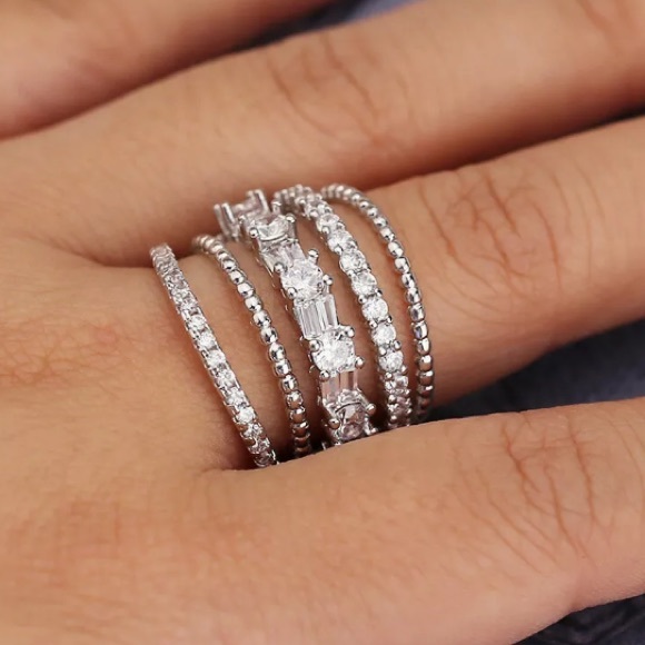 Sterling silver multilayered ring - Picture 3 of 5